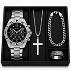 KIT Relógio Rivanno Geneva + Corrente + Pulseira + Anel