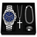 KIT Relógio Rivanno Geneva + Corrente + Pulseira + Anel