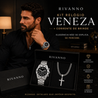 KIT Relógio Rivanno Veneza + Corrente de Brinde