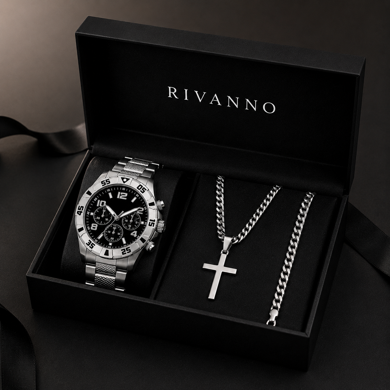 KIT Relógio Rivanno Veneza + Corrente de Brinde